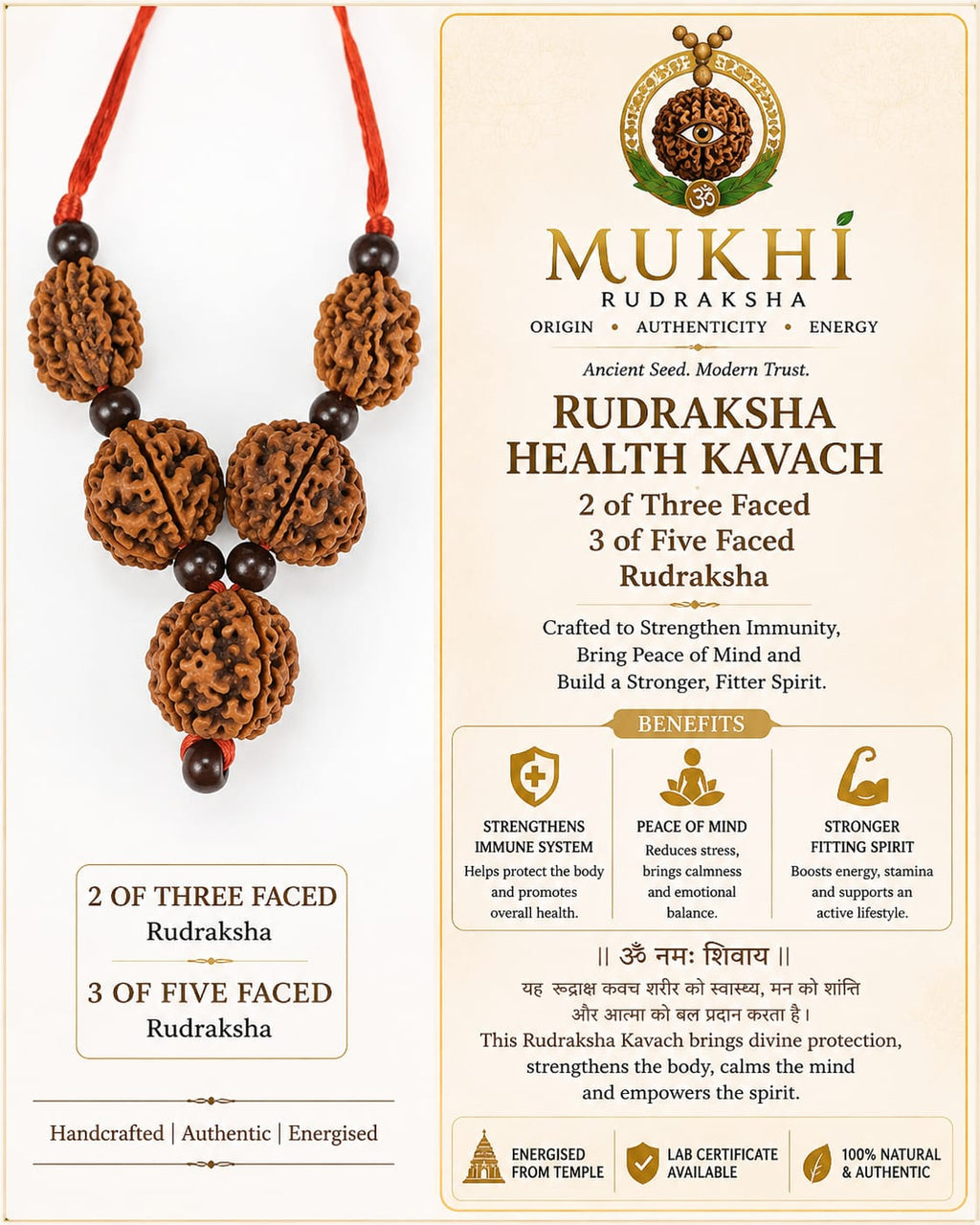 MUKHI Health Kavach Rudraksha